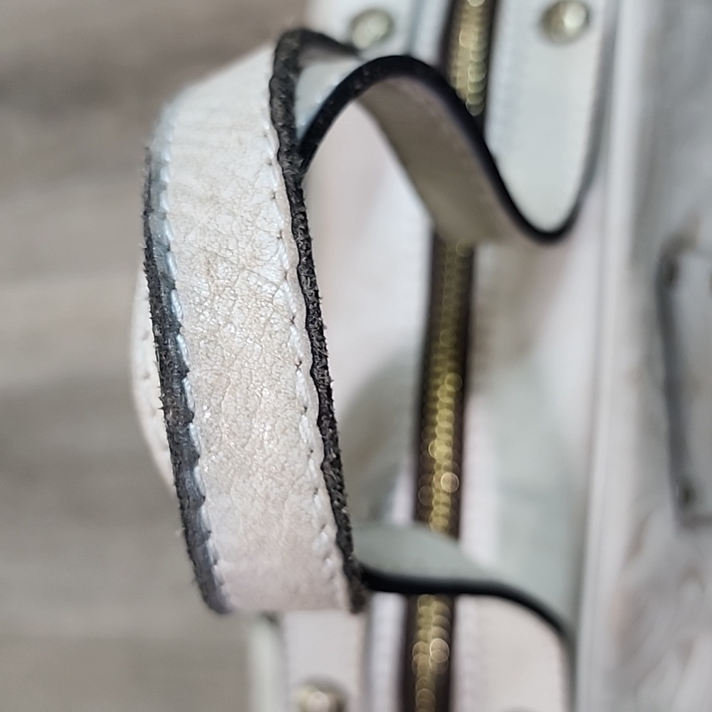 Patricia Nash Fiora cream ivory tooled dome satchel - Picture 8 of 15